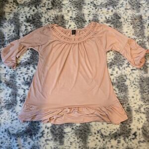 Shimmery pink boho blouse